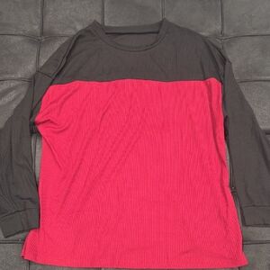 Black and Red Long Sleeve Shirt 1XL